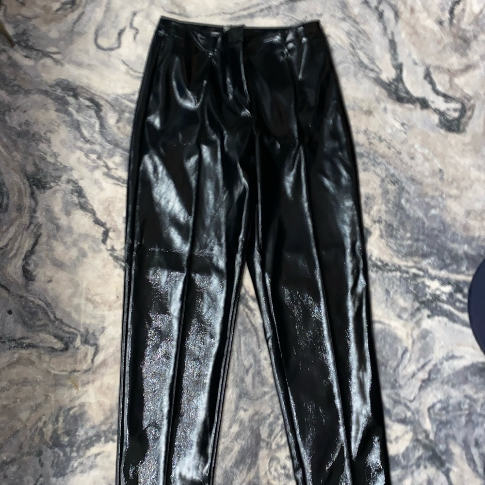 NWT ONLY FAUX LATEX STR LEG PANTS